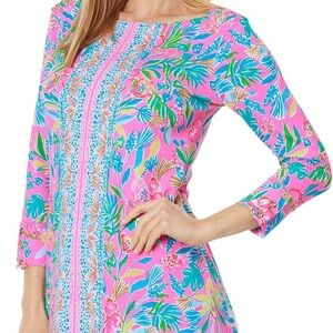 Lilly Pulitzer Pink Floral Midi Dress